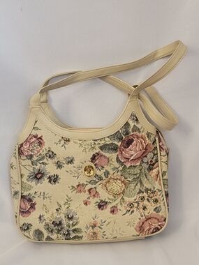 Vintage Mitzi Cream Floral Shoulder Bag